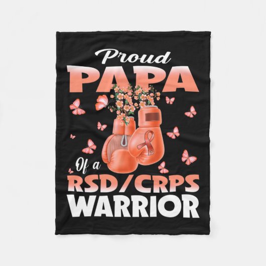 Trotse papa van een RSD CRPS Warrior Awareness Box Fleece Deken (Voorkant)