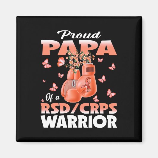 Trotse papa van een RSD CRPS Warrior Awareness Box Magneet (Voorkant)