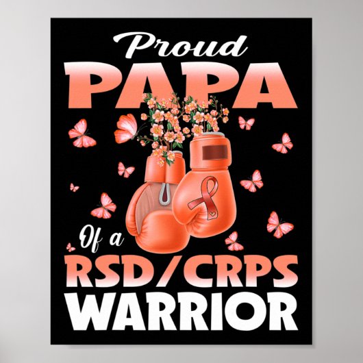 Trotse papa van een RSD CRPS Warrior Awareness Box Poster (Voorkant)