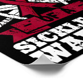 Trotse papa van een sikkelcelkrijger SCD bewustzij Poster (Hoek)