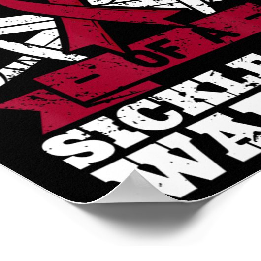 Trotse papa van een sikkelcelkrijger SCD bewustzij Poster (Hoek)