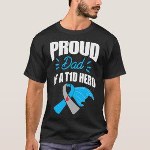 Trotse papa van een T1d-held Type 1-diabetes papa  T-shirt