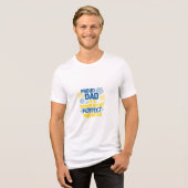 Trotse papa van een volmaakt mirakel Tri-Blend shirt (Voorkant volledig)