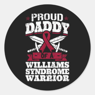 Trotse papa van een Williams syndroom krijger Awar Ronde Sticker
