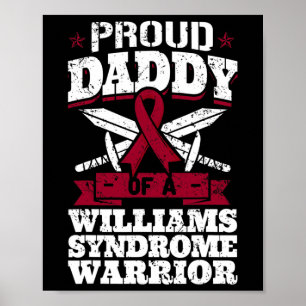 Trotse Papa Van Een Williams Syndroom Krijger Bewu Poster