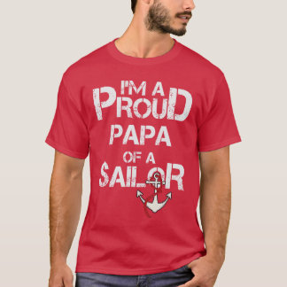 Trotse Papa van een Zeiler retro vrienden jongen T-shirt