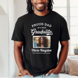 Trotse papa van eindexamenstudent 2026 foto t-shirt