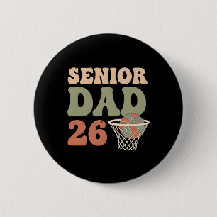 Trotse papa van eindexamenstudent basketbal 2026 ronde button 5,7 cm