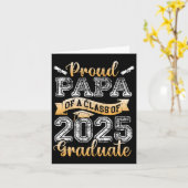 Trotse papa van eindexamenstudent Cl Of 2025 Kaart (Gele Bloem)