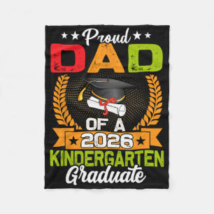 Trotse papa van klas 2026 afgestudeerde kleutersch fleece deken