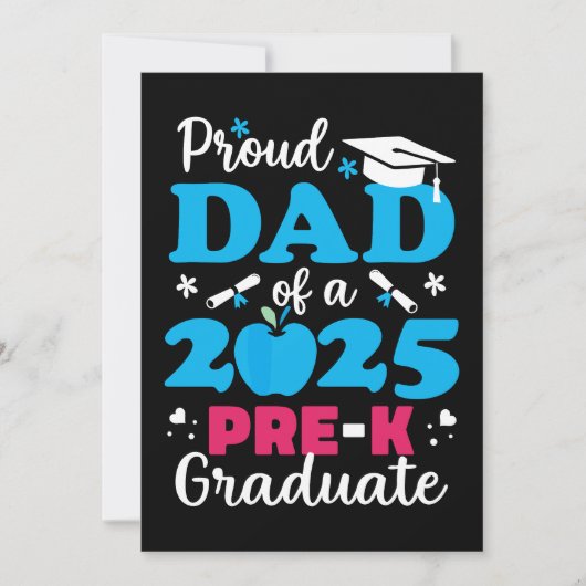 Trotse papa van Pre-K afgestudeerde 2025 Kaart (Voorkant)