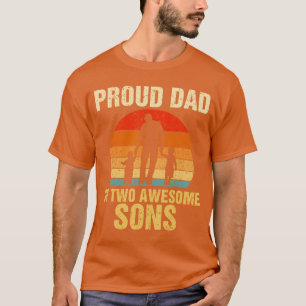 Trotse papa van twee geweldige zonen Papa van 2 jo T-shirt