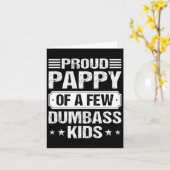 Trotse Pappa Van Een Paar Domme Kinderen Grappige  Kaart (Gele Bloem)