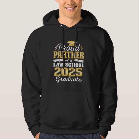 Trotse partner van de 2025 Class Law School Afstud Hoodie (Voorkant)