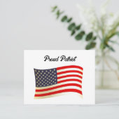 Trotse Patriot Amerikaanse vlag VS Onafhankelijkhe Briefkaart (Staand voorkant)