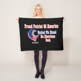Trotse Patriot van Amerika - Een Amerikaanse Ziel Fleece Deken