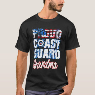 Trotse Patriotische Usa Kustwacht Oma Usa Vlag W T-shirt