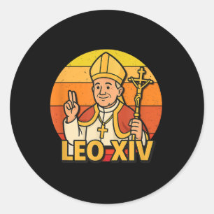 Trotse paus Leo XIV nieuwe paus Spiritueel Faith L Ronde Sticker