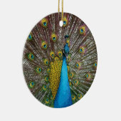 Trotse pauw kerstversiering keramisch ornament (Rechts)