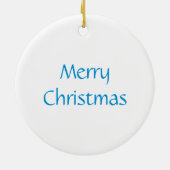 Trotse pauw kerstversiering keramisch ornament (Achterkant)