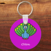 Trotse pauw sleutelhanger (Voorkant)
