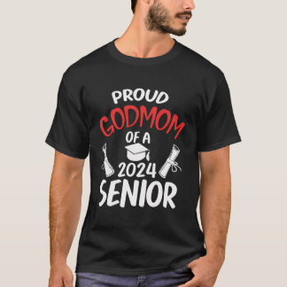 Trotse peetmoeder van 2024 Senior Afstuderen dag f T-shirt