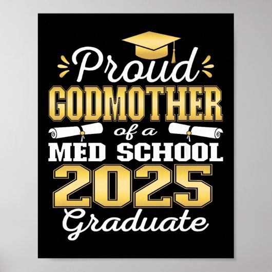 Trotse peetmoeder van 2025 CL MED School Afstudere Poster (Voorkant)
