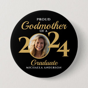 Trotse peettante van een afgestudeerde in 2024 Fot Ronde Button 7,6 Cm