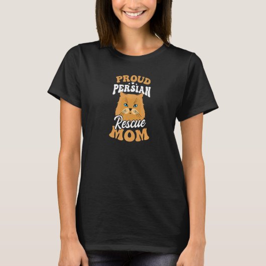 Trotse Pers Persoonlijke Reddingsmoeder Pers Kat T-shirt (Voorkant)