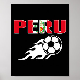 Trotse Peruaanse Voetbalfans Jersey Peruaanse Vlag Poster