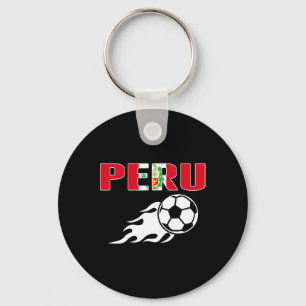 Trotse Peruaanse Voetbalfans Jersey Peruaanse Vlag Sleutelhanger