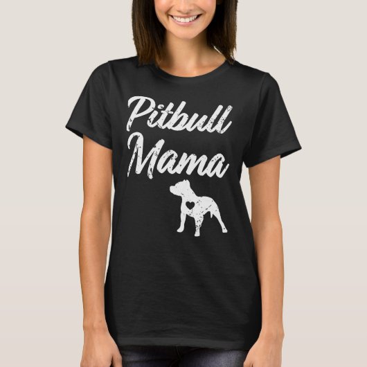 Trotse Pitbull Mama Vrouwen Pit Bull Dog T-shirt (Voorkant)
