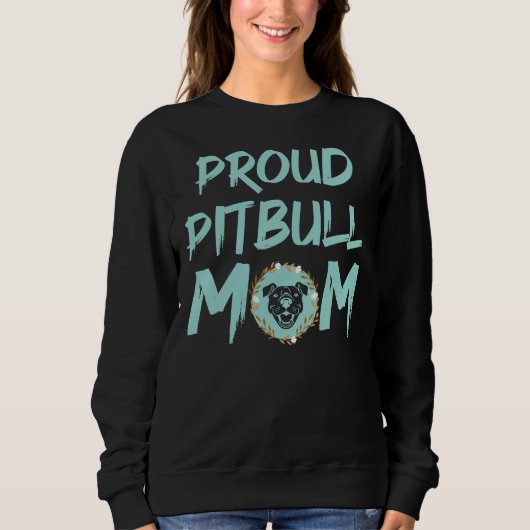 Trotse Pitbull Moeder Pitbull Hond Trui (Voorkant)