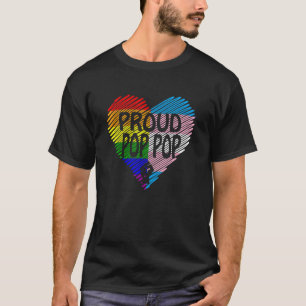 Trotse Pop Pop Lgbt Met Regenboog En Transgender V T-shirt