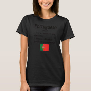 Trotse Portugese Definitie Portugal Vlag Portugal T-shirt