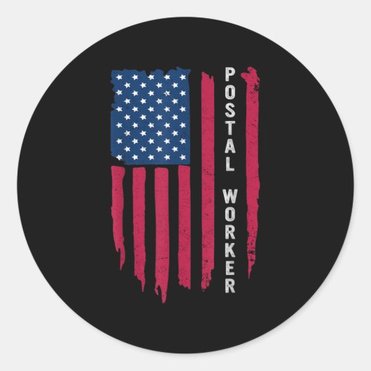 Trotse postbeambte Postmaster US Post Service MEM Ronde Sticker (Voorkant)