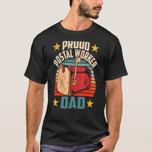 Trotse postbode Papa Postbode Postbode Koerier Ma T-shirt (Voorkant)
