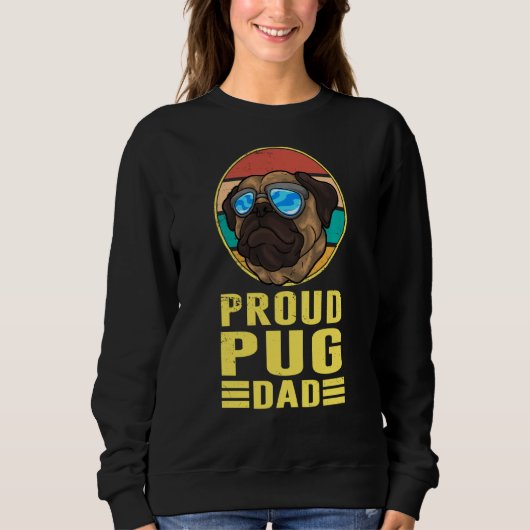 Trotse Pug Papa Pug Dog Trui (Voorkant)