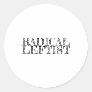 Trotse radicaal-linkse politieke solidariteit en s ronde sticker