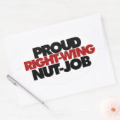 Trotse rechtse moer job ovale sticker (Envelop)