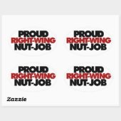 Trotse rechtse moer job ovale sticker (Vel)