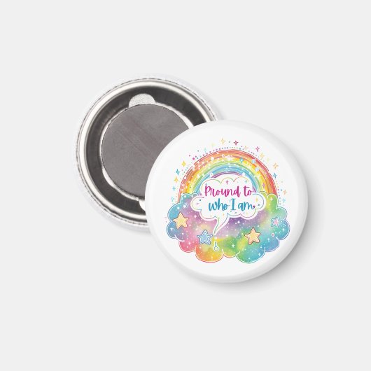 Trotse Regenboog Kunst Zelfliefde Pride Cadeau Magneet (Voorkant / Achterkant)