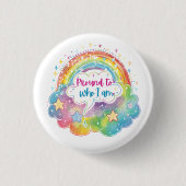 Trotse Regenboog Kunst Zelfliefde Pride Cadeau Ronde Button 3,2 Cm (Voorkant)