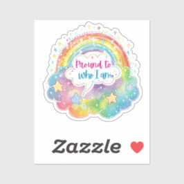 Trotse Regenboog Kunst Zelfliefde Pride Cadeau Sticker