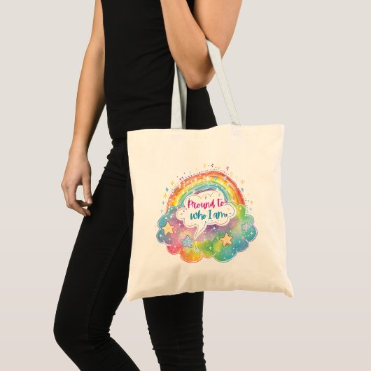 Trotse Regenboog Kunst Zelfliefde Pride Cadeau Tote Bag (Voorkant (product))