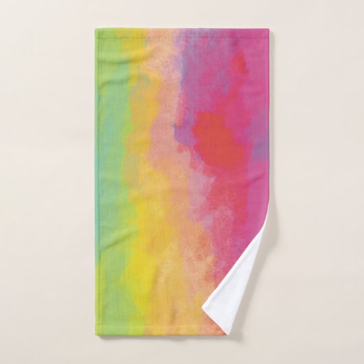 trotse regenboogwolken patroon bad handdoek (Handdoek)