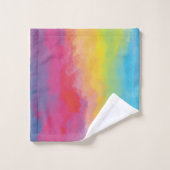 trotse regenboogwolken patroon bad handdoek (Wasdoekje)