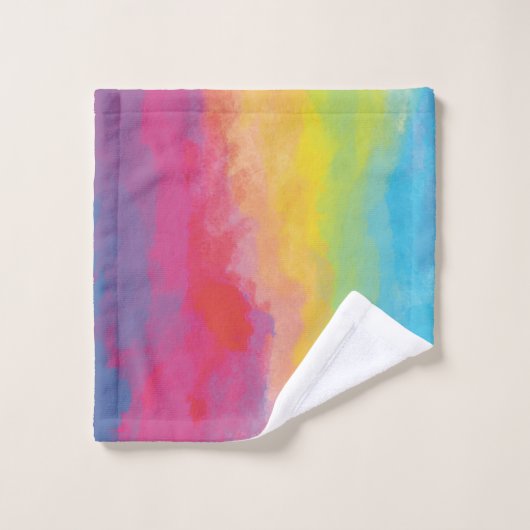 trotse regenboogwolken patroon bad handdoek (Wasdoekje)