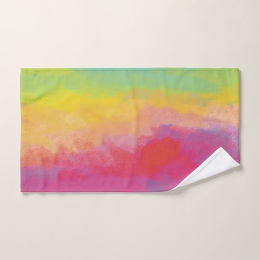 trotse regenboogwolken patroon bad handdoek (Handdoek)