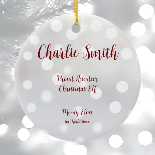 Trotse Rendier Kerst Elf Keramisch Ornament